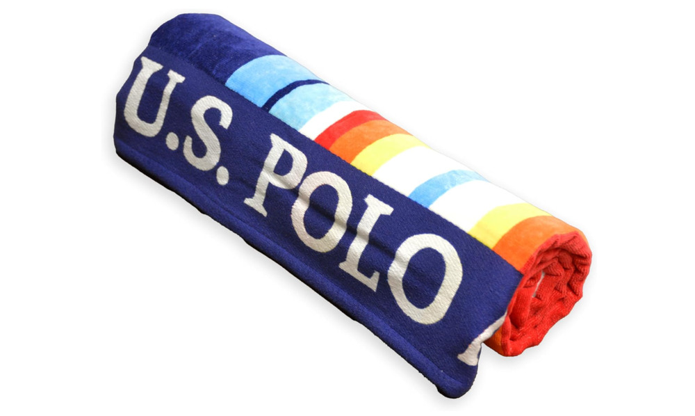U.S. Polo Assn. Oversized Striped Nautical Beach Towel